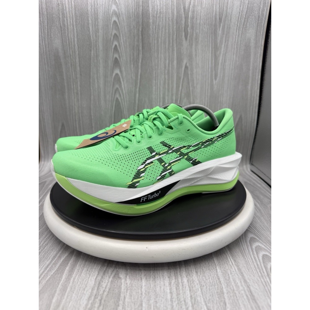 ASICS Sonicblast FF Turbo2 Mens Sz 10 Vital Green Black Running Shoes 1011C083